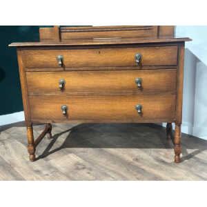 Vintage Oak Dressing Table