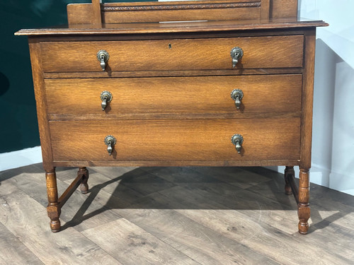 Vintage Oak Dressing Table