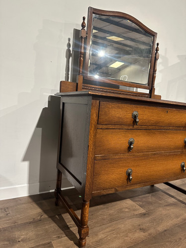 Vintage Oak Dressing Table