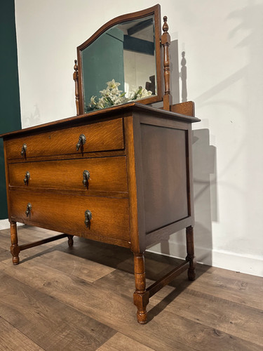 Vintage Oak Dressing Table