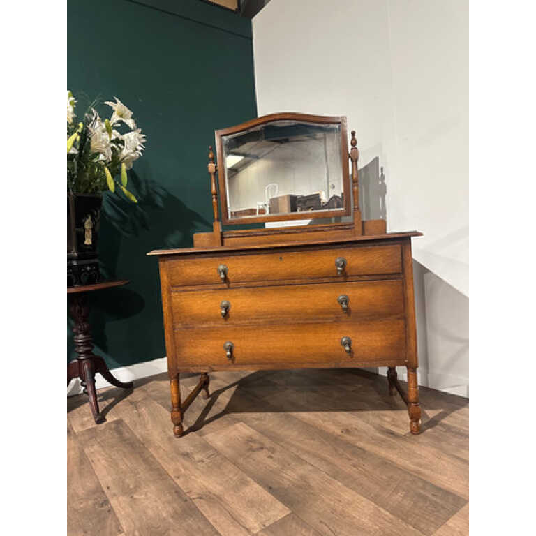 Vintage Oak Dressing Table