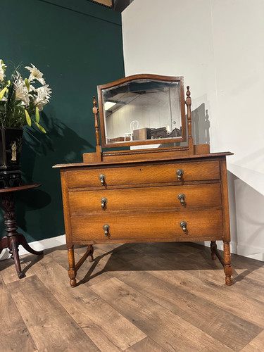 Vintage Oak Dressing Table