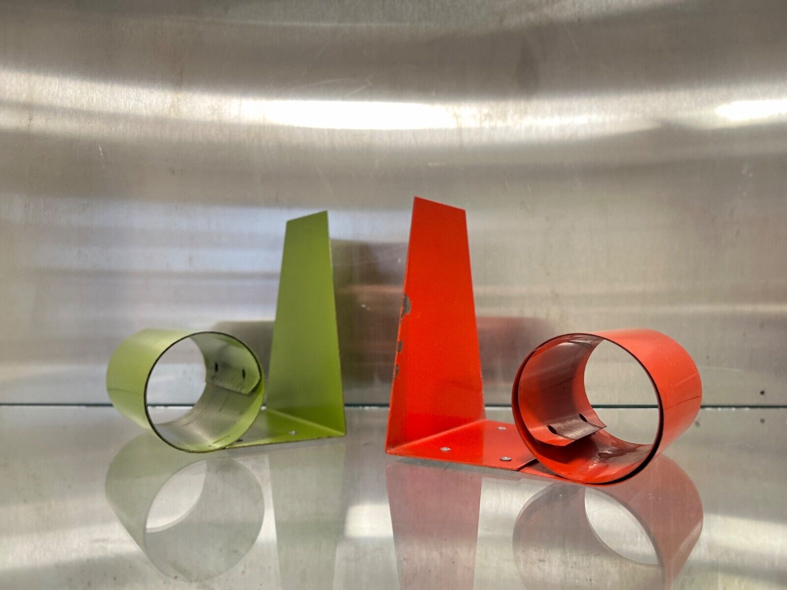 Vintage Pair of Sprung Steel Bookends