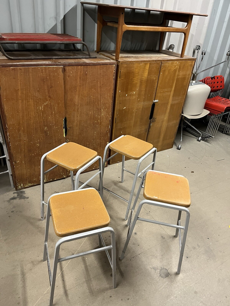 Vintage School Lab Stool Nine Available