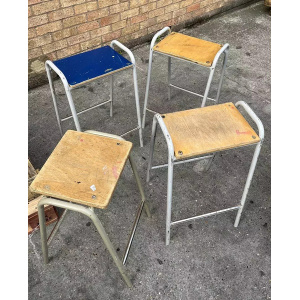 Vintage School Lab Stool Several Available