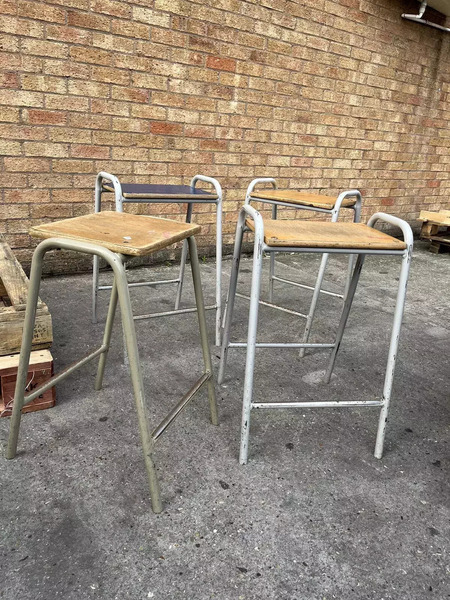 Vintage School Lab Stool Several Available