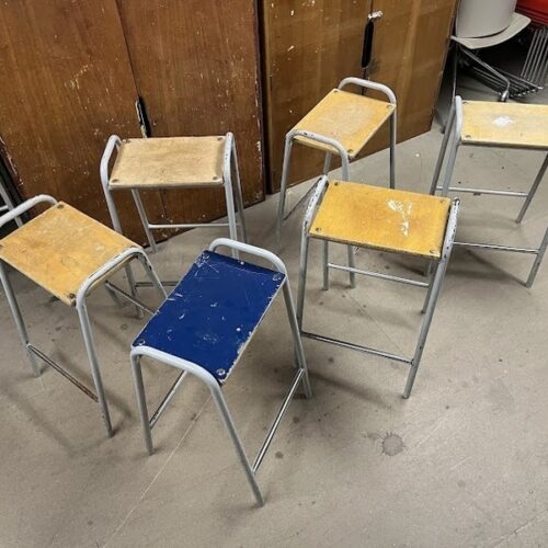 Vintage School Lab Stool Several Available