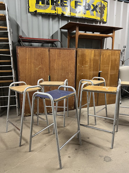Vintage School Lab Stool Several Available