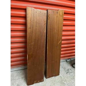 Vintage Solid Wood Iroko Shelving Units Ex School 1960s
