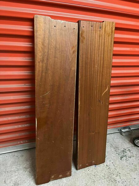 Vintage Solid Wood Iroko Shelving Units Ex School 1960s