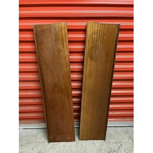 Vintage Solid Wood Iroko Shelving Units Ex School 1960s
