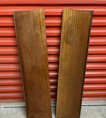 Vintage Solid Wood Iroko Shelving Units Ex School 1960s