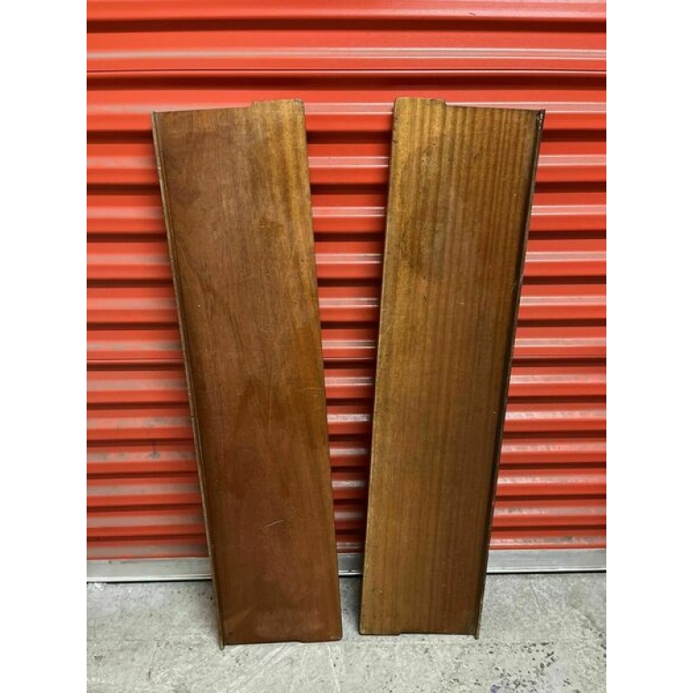 Vintage Solid Wood Iroko Shelving Units Ex School 1960s