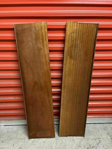 Vintage Solid Wood Iroko Shelving Units Ex School 1960s