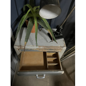Vintage Wooden Medical Cabinet On Wheels Eastern European. Bedside Table