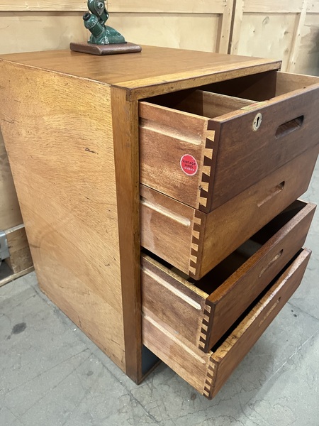Wooden Filing Cabinet Ex School Industrial Design