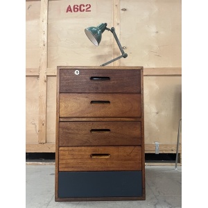 Wooden Filing Cabinet Ex School Industrial Design