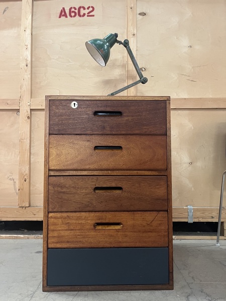 Wooden Filing Cabinet Ex School Industrial Design