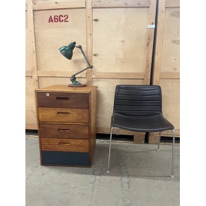 Wooden Filing Cabinet Ex School Industrial Design