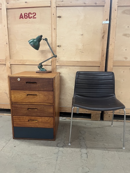 Wooden Filing Cabinet Ex School Industrial Design