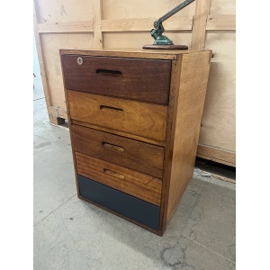Wooden Filing Cabinet Ex School Industrial Design