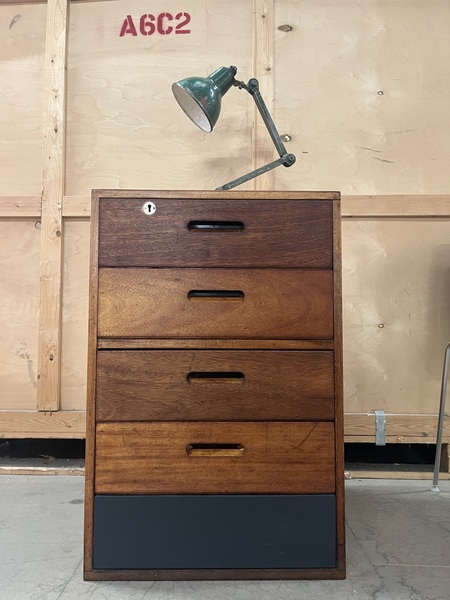 Wooden Filing Cabinet Ex School Industrial Design