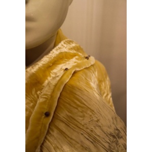 Yellow Silk Velvet Shawl