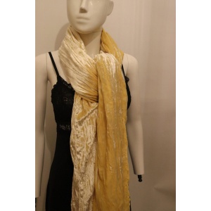 Yellow Silk Velvet Shawl