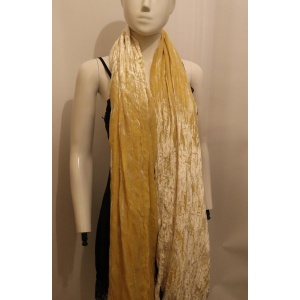 Yellow Silk Velvet Shawl