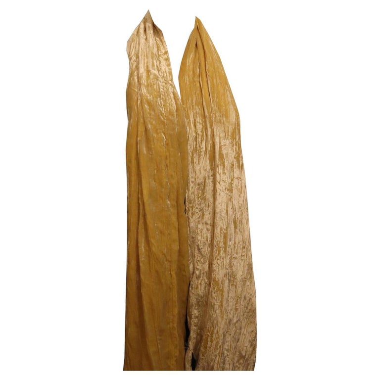 Yellow Silk Velvet Shawl