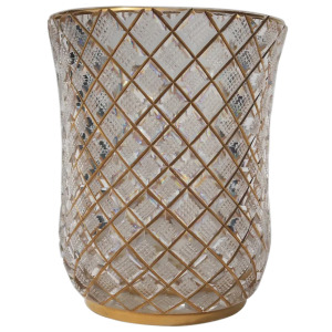 Exceptional quality antique strawberry cut glass & gilt Bohemian Beaker C.19thC