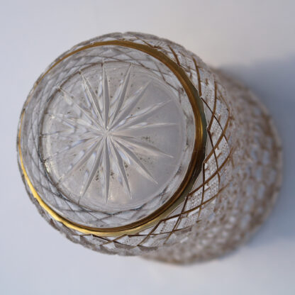 Exceptional quality antique strawberry cut glass & gilt Bohemian Beaker C.19thC - Image 8