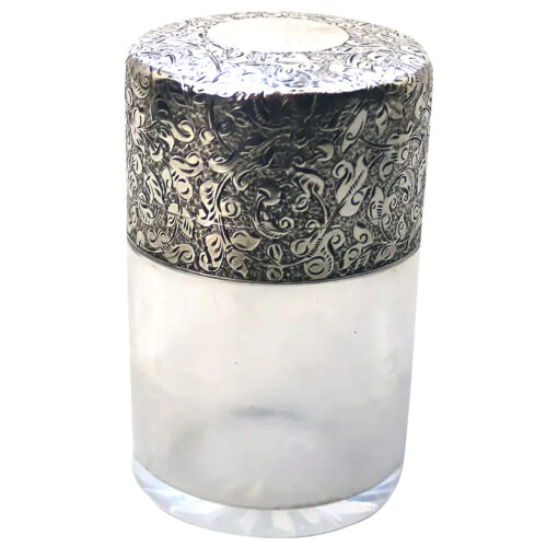 A substantial antique Victorian Sampson Mordan solid silver Scent Bottle C.1899