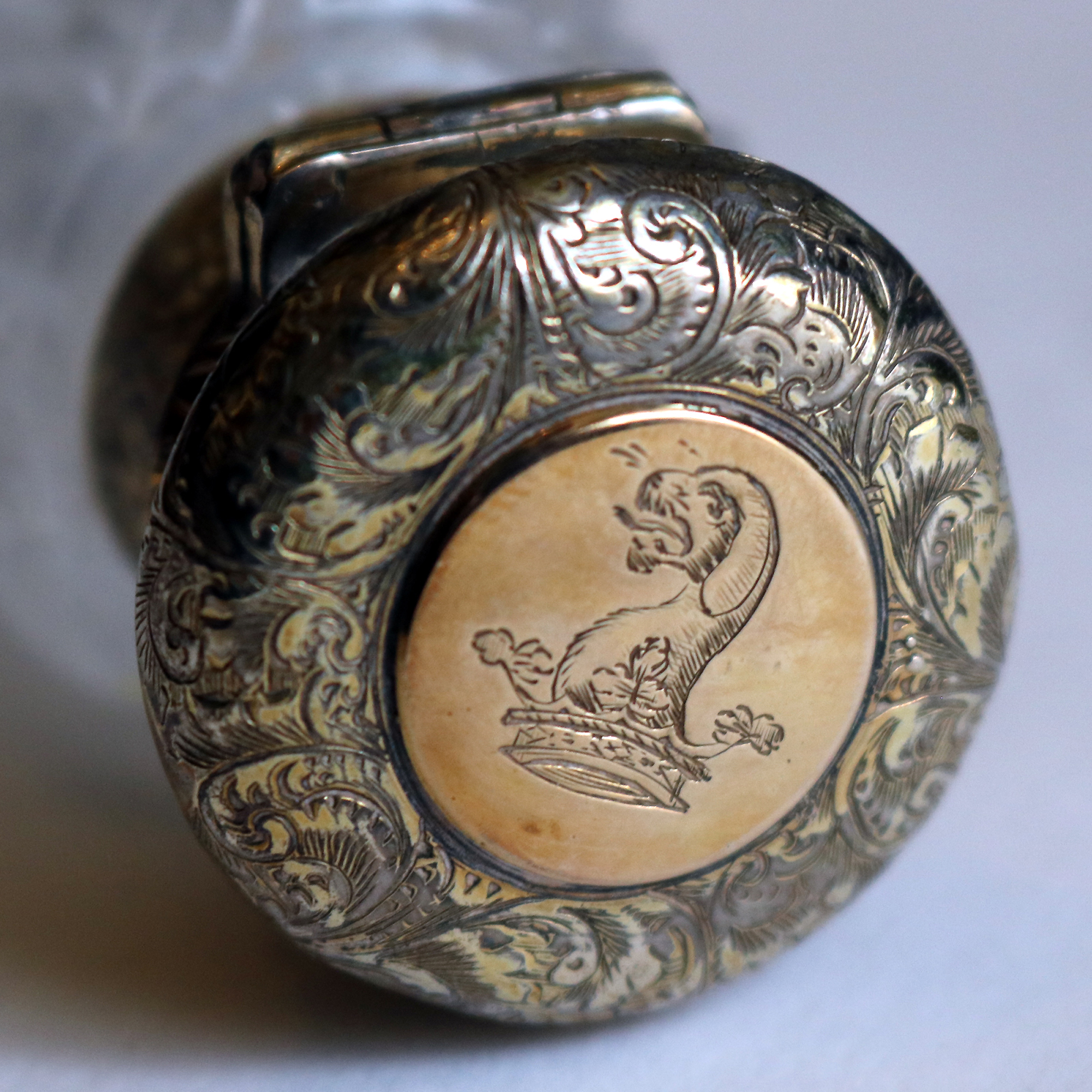 A fine Victorian double ended silver & gold cut glass Scent Perfume Bottle C.19thC