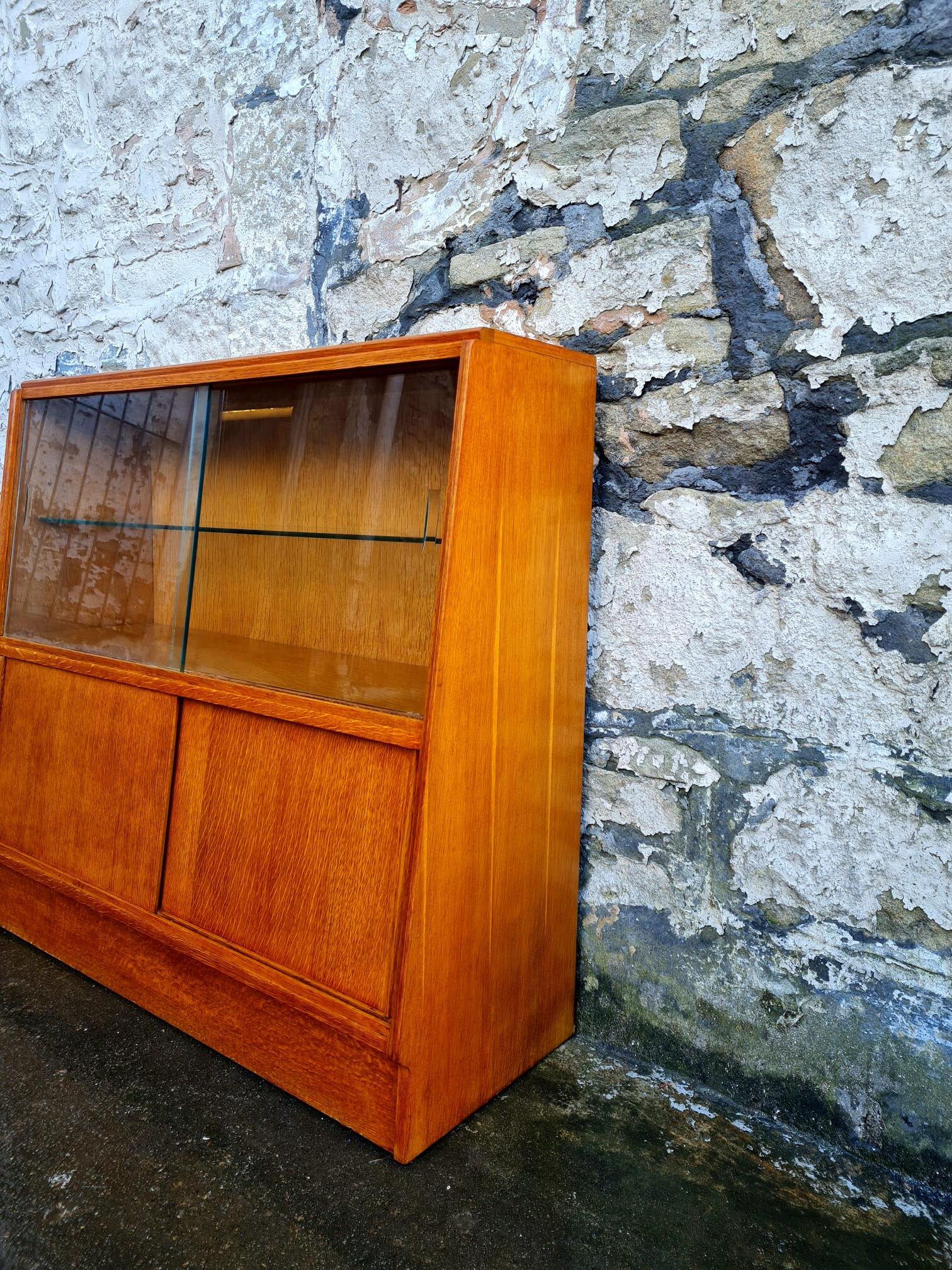 G Plan Brandon Range Oak Display Cabinet Mid Century Vintage Retro Storage Furniture