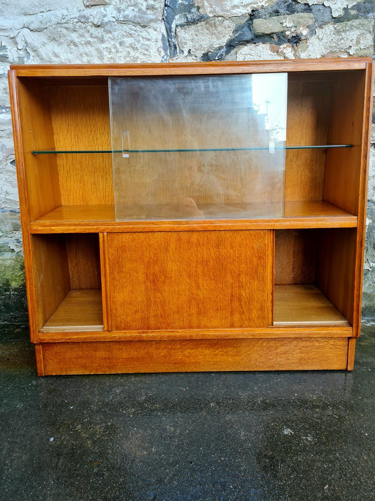 G Plan Brandon Range Oak Display Cabinet Mid Century Vintage Retro Storage Furniture