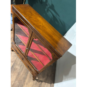 1930's Walnut Display Cabinet / Bookcase