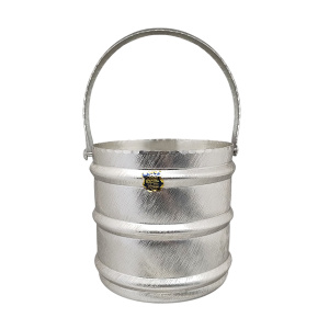 1960s Elegant Champagne Ice Bucket by Arir in Aluminium. Made in Italy