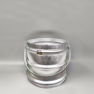 1960s Elegant Champagne Ice Bucket by Arir in Aluminium. Made in Italy