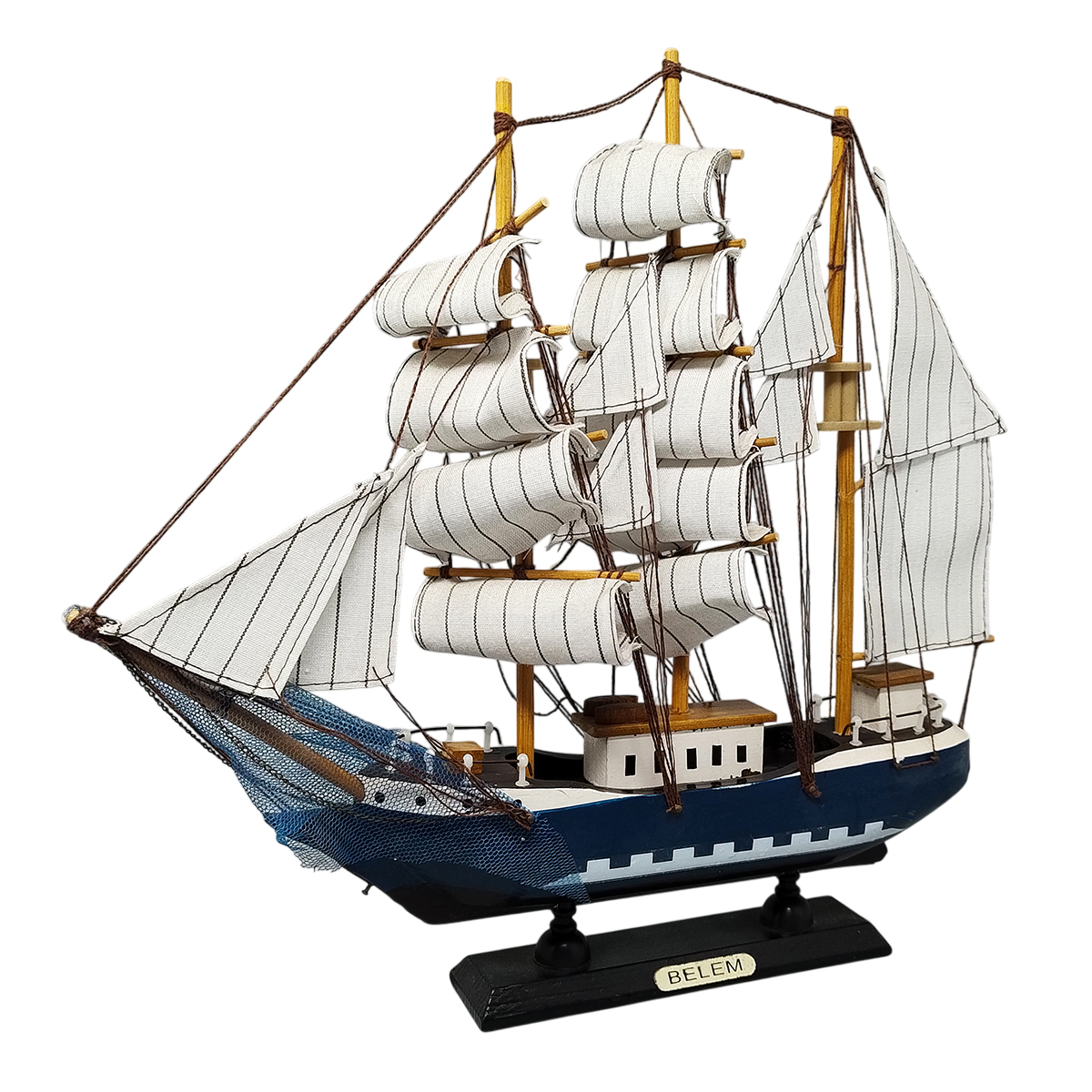 1970s Astonishing Belem Model Ship. Handmade. Made in England
