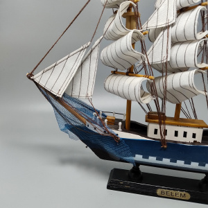 1970s Astonishing Belem Model Ship. Handmade. Made in England