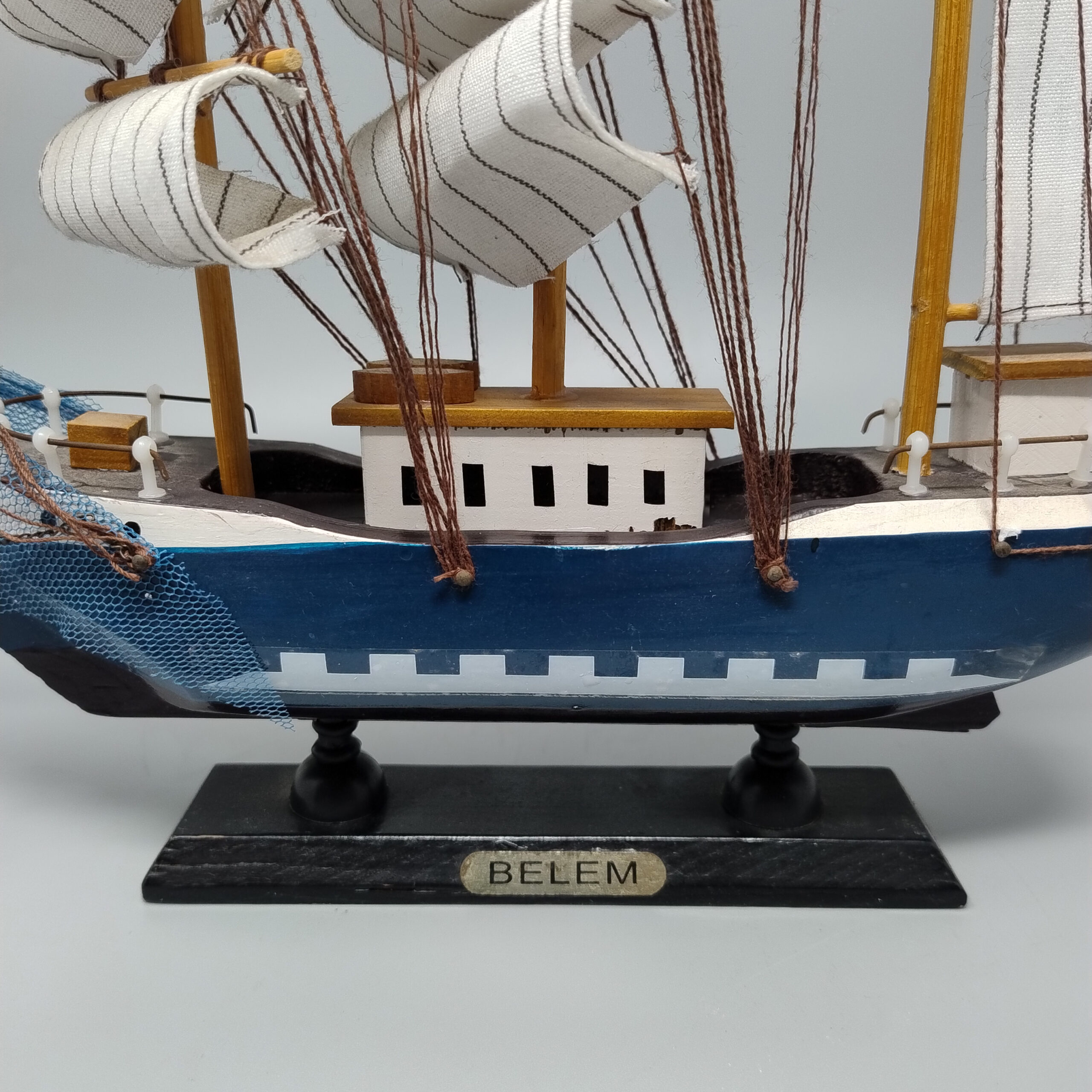 1970s Astonishing Belem Model Ship. Handmade. Made in England