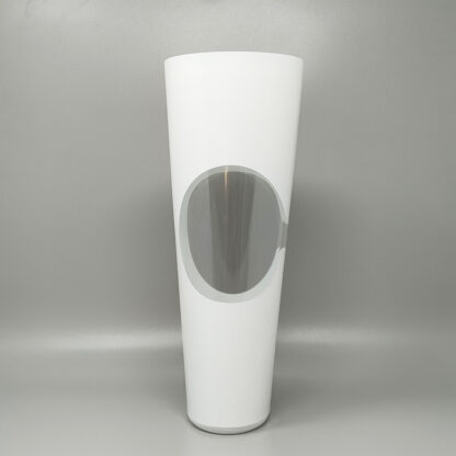 1970s Astonishing White Space Age vase by Linea Glass. Made in Italy - Image 4