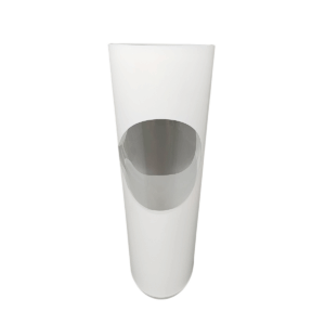1970s Astonishing White Space Age vase by Linea Glass. Made in Italy