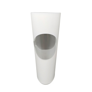 1970s Astonishing White Space Age vase by Linea Glass. Made in Italy