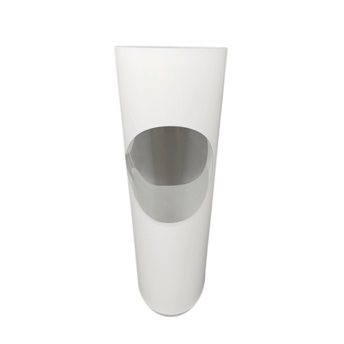 1970s Astonishing White Space Age vase by Linea Glass. Made in Italy