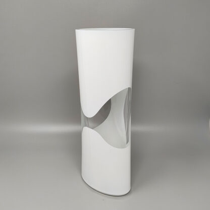 1970s Astonishing White Space Age vase by Linea Glass. Made in Italy - Image 5
