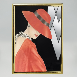 1980s Pair Of Framed Prints "Glam Girl" by Ferraro