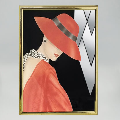 1980s Pair Of Framed Prints "Glam Girl" by Ferraro - Image 5
