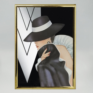 1980s Pair Of Framed Prints "Glam Girl" by Ferraro